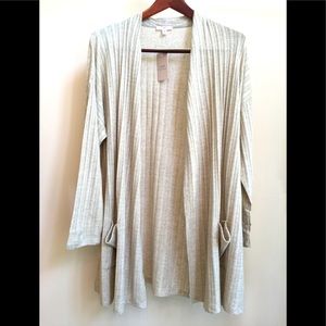 Como Vintage Oatmeal Beige Wrap Cardigan 3X